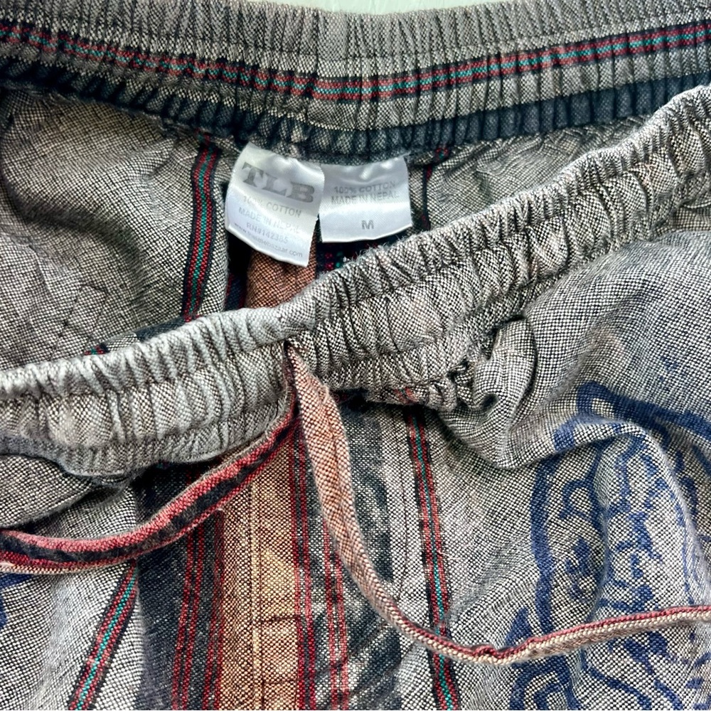 Cotton bohemian hippie sun & mandala cargo pants size small/medium - Picture 4 of 7